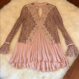 💕 Free People Secret Origins Lace Dress PINK 💕